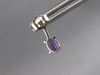 1.02CT DIAMOND & AAA AMETHYST 14K WHITE GOLD OVAL & ROUND ARROW HANGING EARRINGS
