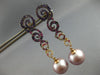 LARGE 1.38CT DIAMOND & AAA MULTI GEM & SOUTH SEA PEARL 18K ROSE GOLD 3D EARRINGS