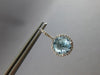 5.30CT DIAMOND & AAA BLUE TOPAZ 14KT WHITE GOLD HALO LEVERBACK HANGING EARRINGS