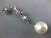 2.10CT DIAMOND & AAA AMETHYST & SOUTH SEA PEARL 18KT WHITE GOLD HANGING EARRINGS