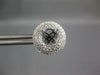 LARGE .48CT DIAMOND 18KT WHITE GOLD 4 PRONG DOUBLE HALO SEMI MOUNT STUD EARRINGS