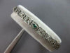 ANTIQUE .2CT OLD MINE DIAMOND & AAA EMERALD 14K WHITE GOLD TENNIS BRACELET 27522