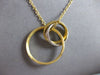 LARGE .70CT DIAMOND 18KT 2 TONE GOLD 3D INTERTWINING TRINITY FLOATING NECKLACE