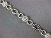 WIDE 1.78CT DIAMOND 14KT WHITE GOLD 3D ROUND MULTI FLOWER INFINITY LOVE BRACELET