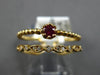 ESTATE .18CT DIAMOND & AAA RUBY 18KT YELLOW GOLD 3D CLASSIC DOUBLE BAND FUN RING