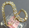 ESTATE LARGE .82CT DIAMOND 14KT YELLOW GOLD 3D CLASSIC MULTI WAVE SWIRL FUN RING