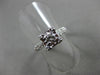 ANTIQUE .45CT DIAMOND 14KT WHITE GOLD FILIGREE FISHTAIL ENGAGEMENT RING #9103