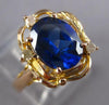 1.31CT DIAMOND & AAA SAPPHIRE 14KT YELLOW GOLD OVAL & ROUND FLOWER RING #27369