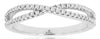 ESTATE .18CT DIAMOND 14KT WHITE GOLD 3D CLASSIC CRISS CROSS INFINITY LOVE RING