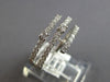 ESTATE .60CT DIAMOND 14KT WHITE GOLD 3D CLASSIC THREE ROW CRISS CROSS LOVE RING