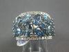 LARGE 4.87CT DIAMOND & AAA SAPPHIRE 18KT WHITE GOLD MULTI SHAPE ANNIVERSARY RING