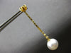 LARGE 1.37CT DIAMOND & AAA SOUTH SEA PEARL 18KT YELLOW GOLD 3D HANGING EARRINGS