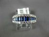 1.29CT DIAMOND & AAA SAPPHIRE 18KT WHITE GOLD ROUND & BAGUETTE ANNIVERSARY RING