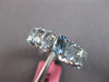7.79CT AAA AQUAMARINE 14KT WHITE GOLD 3D CLASSIC OVAL ETERNITY ANNIVERSARY RING