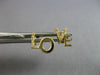 ESTATE .07CT DIAMOND 14KT YELLOW GOLD 3D CLASSIC LOVE STUD EARRINGS