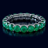 3.60CT AAA EMERALD 14KT WHITE GOLD CLASSIC SHARED PRONG ETERNITY FUN LOVE RING