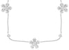 .93CT DIAMOND 14KT WHITE GOLD ROUND & BAGUETTE FLOWER BY THE YARD LOVE NECKLACE