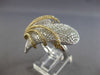 ESTATE EXTRA LARGE 2.52CT DIAMOND 14KT 2 TONE GOLD HEART SHAPE LOVE RING #28101
