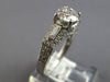 ESTATE 2.41CT DIAMOND 18KT WHITE GOLD ROUND & BAGUETTE FILIGREE ENGAGEMENT RING