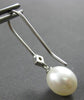 LARGE .06CT DIAMOND & AAA SOUTH SEA PEARL 14KT WHITE GOLD FUN HANGING EARRINGS