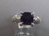 1.52CT DIAMOND & AAA AMETHYST 14KT WHITE GOLD 3D CUSHION & ROUND ENGAGEMENT RING