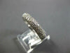 WIDE .96CT DIAMOND 14KT WHITE GOLD MULTI ROW PAVE SEMI ETERNITY ANNIVERSARY RING