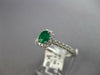 .72CT DIAMOND & AAA EMERALD 18KT WHITE GOLD 3D OVAL & ROUND HALO ENGAGEMENT RING