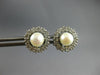 .50CT DIAMOND & AAA SOUTH SEA PEARL 14KT WHITE GOLD CLASSIC FLOWER STUD EARRINGS