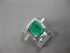 1.72CT DIAMOND & AAA EMERALD 18KT WHITE GOLD CLASSIC SQUARE HALO FRIENDSHIP RING