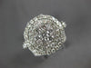 EXTRA LARGE 4.22CT DIAMOND 18KT WHITE GOLD 3D FILIGREE COCKTAIL ENGAGEMENT RING