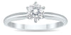 ESTATE .50CT DIAMOND 14K WHITE GOLD 3D CLASSIC SOLITAIRE 6 PRONG ENGAGEMENT RING