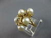ESTATE LARGE .07CT DIAMOND & AAA SOUTH SEA PEARL 14K YELLOW GOLD FLOWER FUN RING