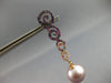 LARGE 1.38CT DIAMOND & AAA MULTI GEM & SOUTH SEA PEARL 18K ROSE GOLD 3D EARRINGS