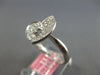ESTATE .27CT DIAMOND 18KT WHITE GOLD 3D CLASSIC DOUBLE HEART LOVE RING