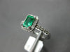 .74CT DIAMOND & AAA EMERALD 14KT WHITE GOLD SQUARE HALO CLASSIC ENGAGEMENT RING