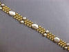 ESTATE 14KT WHITE & YELLOW GOLD 3D CLASSIC MATTE & SHINY HEXAGON FUN BRACELET