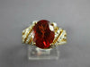 ESTATE 2.01CT DIAMOND & AAA FIRE OPAL 14KT YELLOW GOLD 3D OVAL ENGAGEMENT RING