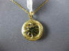 .19CT DIAMOND 18KT 2 TONE GOLD CIRCLE OF LIFE MATTE AND SHINY FLOWER FUN PENDANT