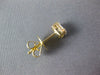 .37CT DIAMOND 18KT YELLOW GOLD ROUND & BAGUETTE INVISIBLE SQUARE STUD EARRINGS