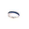.93CT DIAMOND & AAA SAPPHIRE 18KT WHITE GOLD 3D CRISS CROSS INFINITY LOVE RING