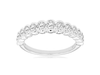 LARGE .75CT DIAMOND 14KT WHITE GOLD ROUND GRADUATING SEMI BEZEL ANNIVERSARY RING