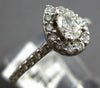 .51CT DIAMOND 14KT WHITE GOLD 3D PEAR SHAPE & ROUND CLASSIC HALO ENGAGEMENT RING