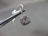 ESTATE .69CT DIAMOND 18KT WHITE GOLD 3D SQUARE CLUSTER HALO FLOATING PENDANT
