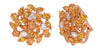 10.98CT DIAMOND & AAA YELLOW SAPPHIRE 18K ROSE GOLD MULTI SHAPE CLIP ON EARRINGS
