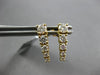 ESTATE .72CT DIAMOND 18KT YELLOW GOLD 3D ROUND GRADUATING FUN HANGING EARRINGS