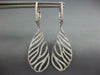 ESTATE 2.10CT DIAMOND 18KT WHITE GOLD 3D CLASSIC MULTI LEAF HANGING EARRINGS