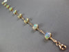 5.12CT DIAMOND & AAA OPAL 14KT ROSE GOLD OVAL & ROUND BAMBOO TENNIS BRACELET