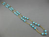 ESTATE AAA TURQUOISE 14KT YELLOW GOLD 3D CLASSIC BY THE YARD FUN NECKLACE