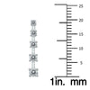 1.0CT DIAMOND 14KT WHITE GOLD 3D 5 STONE GRADUATING FLOATING PENDANT EARRING SET