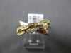 LARGE .69CT DIAMOND 14KT YELLOW GOLD 3D OVAL LINK CRISS CROSS INFINITY LOVE RING